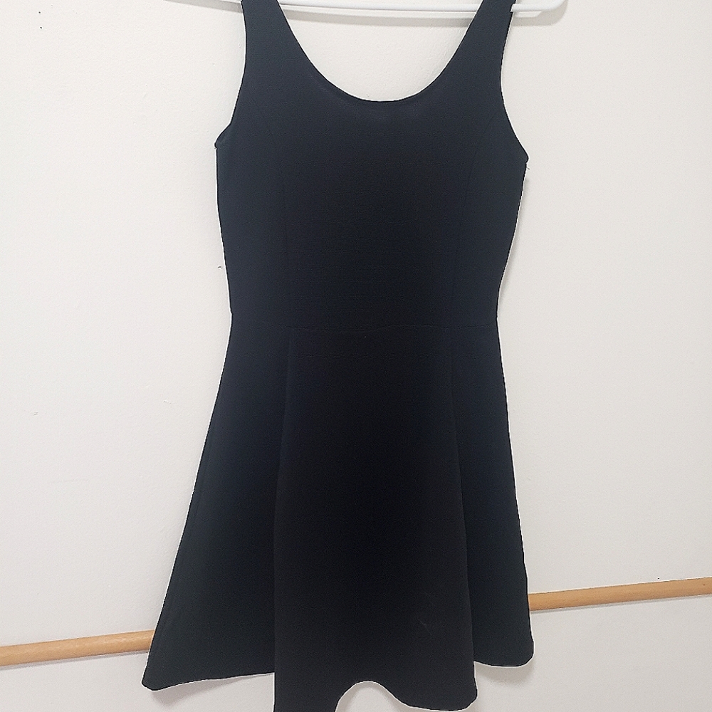 NWT H&M black skater A line dress